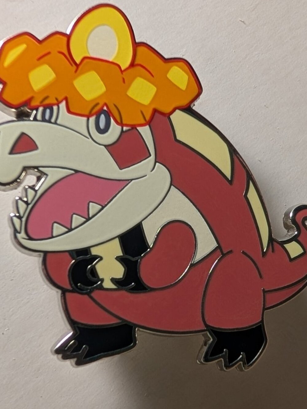 Pokemon TCG Crocalor Enamel Pin Official Nintendo Lapel Badge Brooch Figure